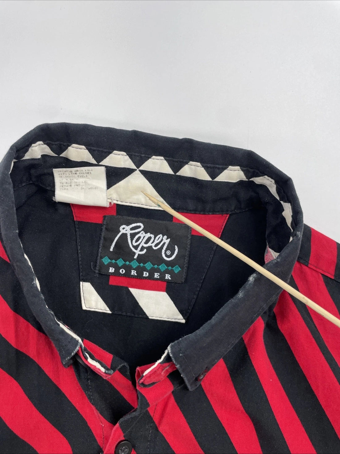 Vintage Roper Western Aztec Button Up Shirt Size XL