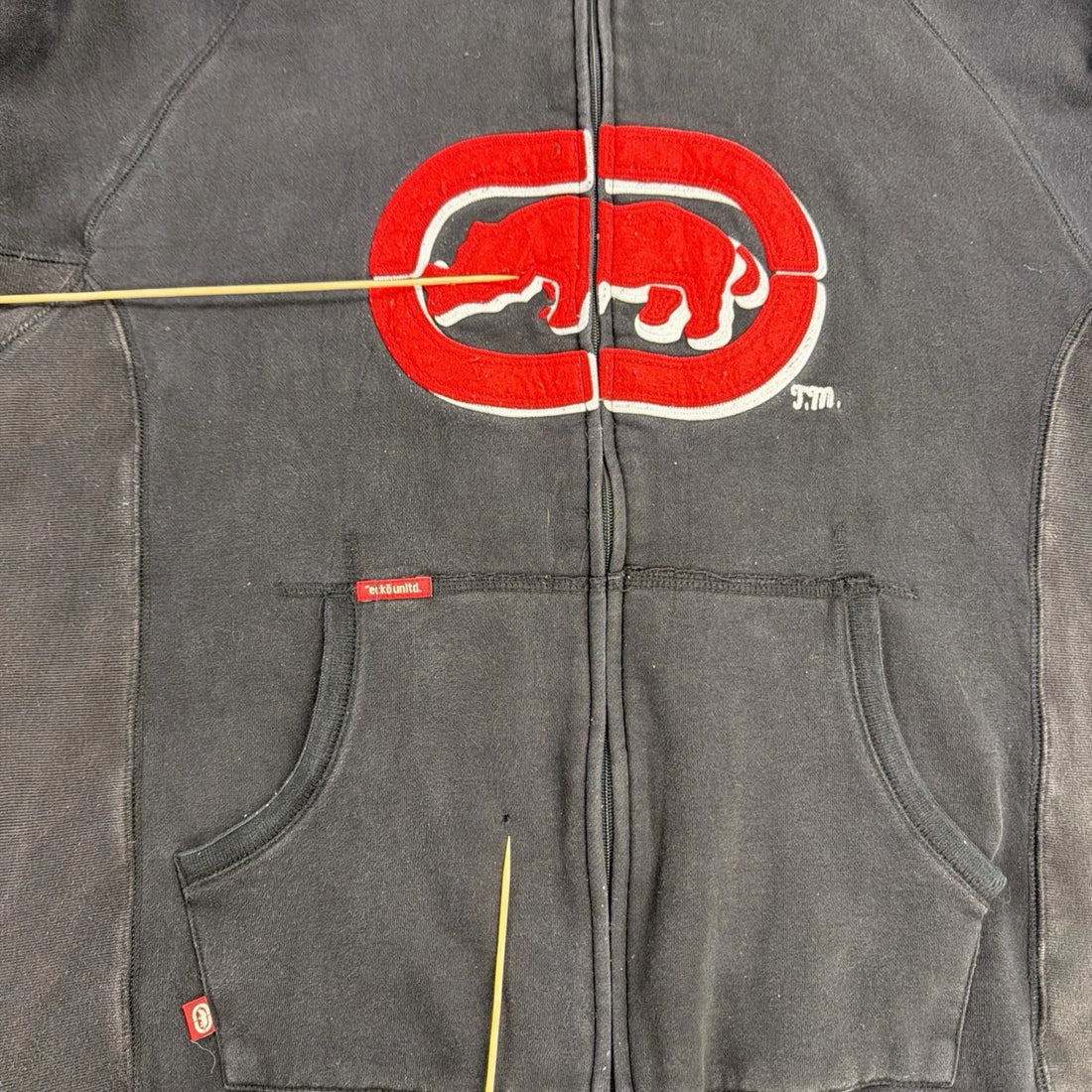 Vintage Ecko Full Zip Sweatshirt Hoodie Size XL Y2K