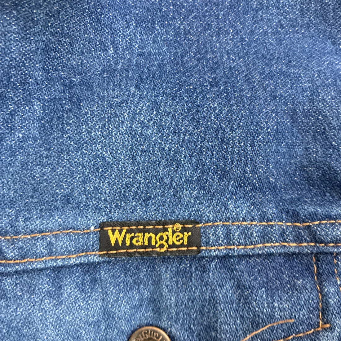 Wrangler M-159 Western Sherpa Lined Denim Jacket Size Large Vintage