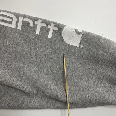 Carhartt Sweatshirt Hoodie Size Large Gray Sleeve Spell Out