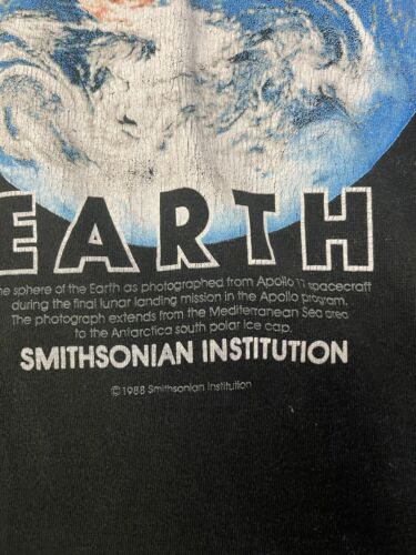 Vintage Earth National Air and Space Museum T-Shirt Size 2XL Smithsonian 1988