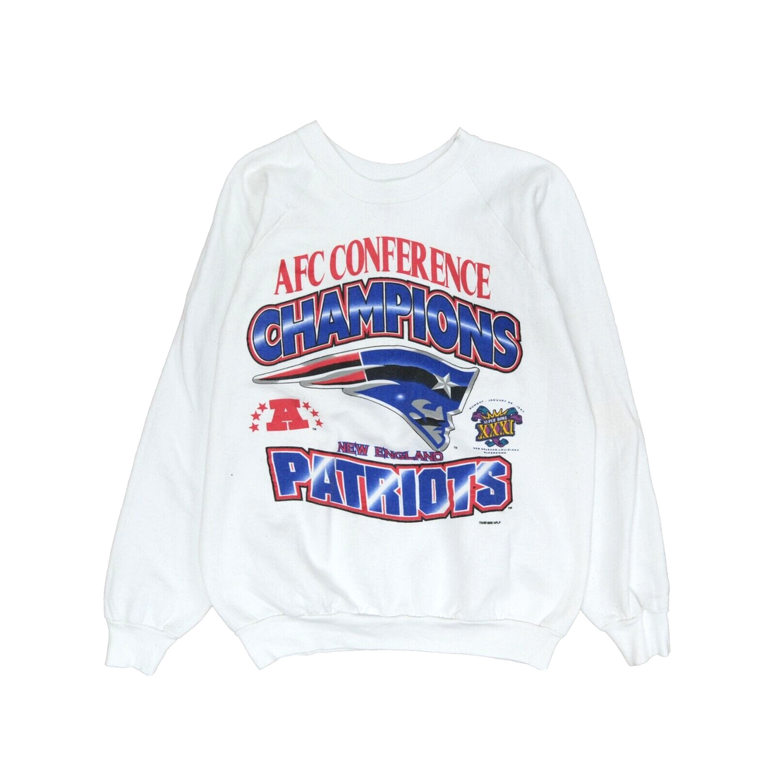 Vintage Patriots AFC Championship Crew Neck Sweatshirt - Size