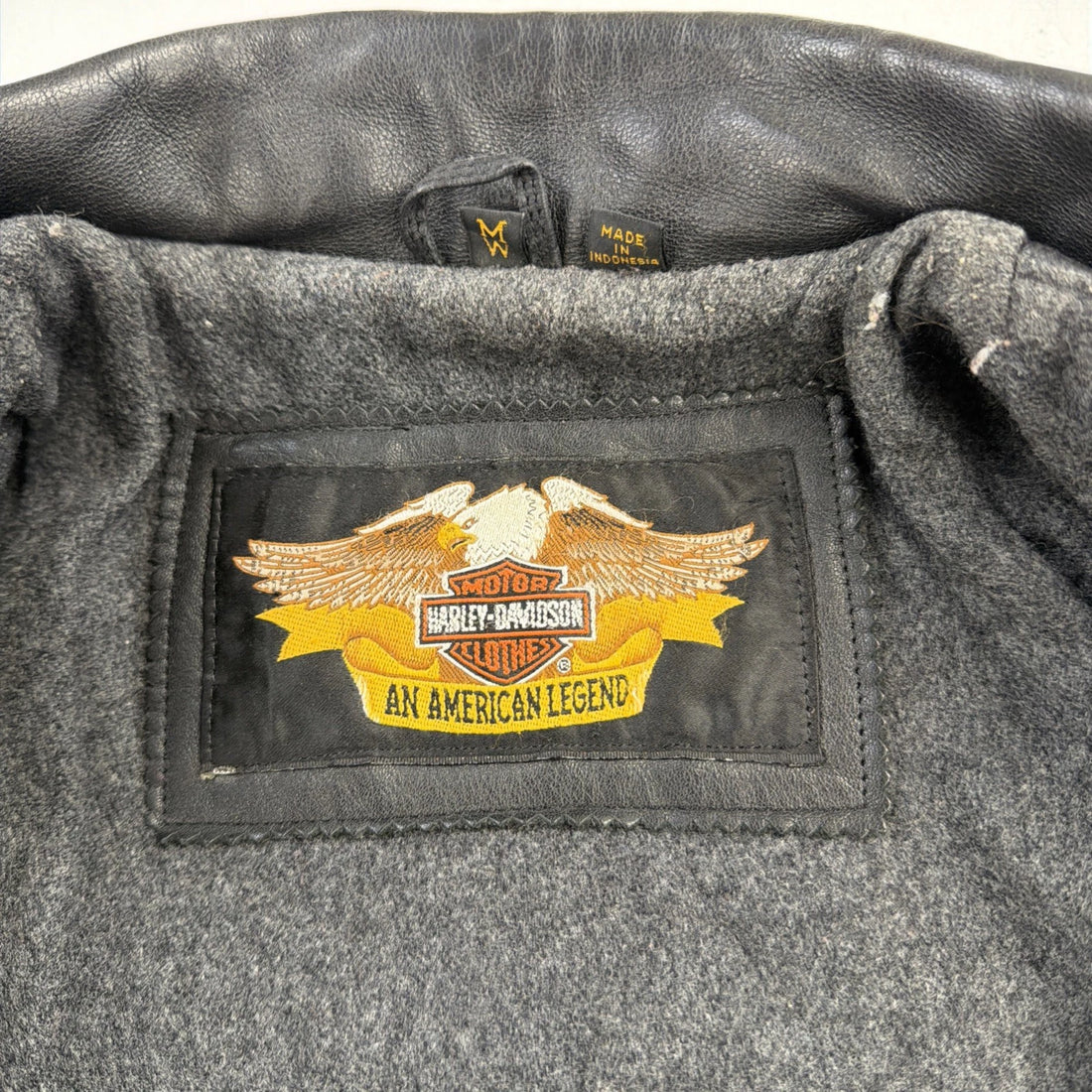 Harley Davidson Motorcycles Leather Coat Jacket Womens Size Medium Belted