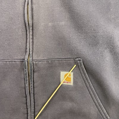 Vintage Carhartt Full Zip Sweatshirt Hoodie Size 2XL Blue