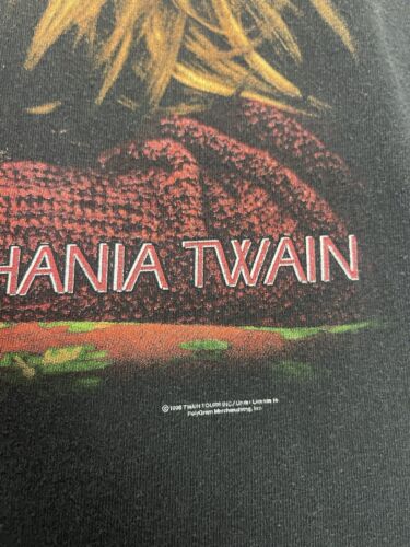 Vintage Shania Twain T-Shirt Size XL Music 1998 90s