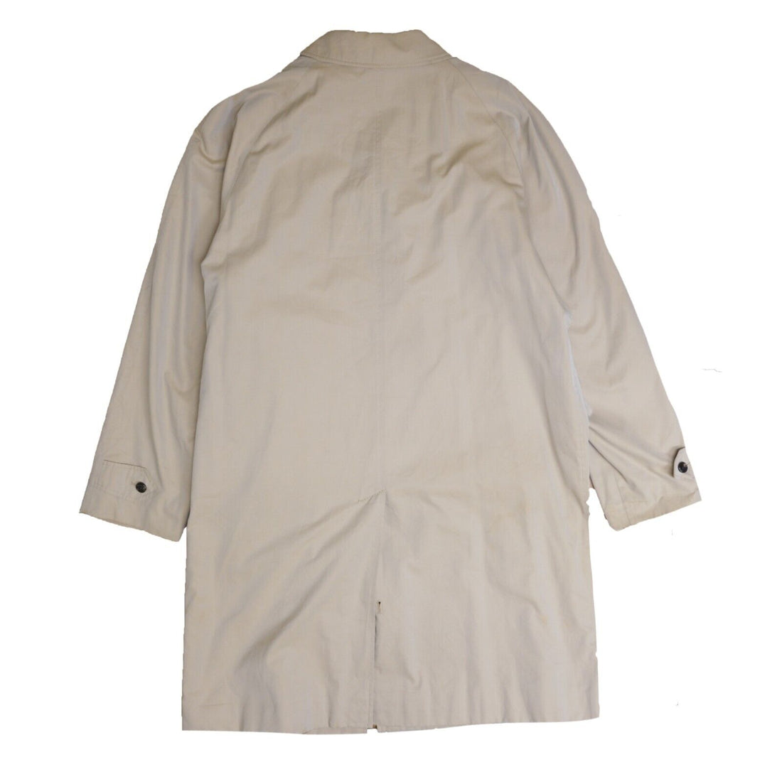 Burberry London Trench Coat Jacket Size Large Beige Nova Check Plaid