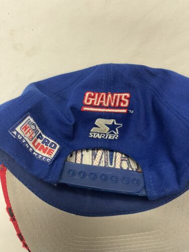 Vintage New York Giants Two Tone Arch Starter Snapback Hat OSFA 90s NFL