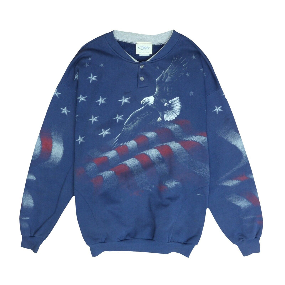 Vintage United States Constitution Eagle Sweatshirt Size XL All Over Print