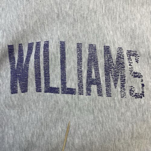 Vintage Williams Champion Reverse Weave Sweatshirt Hoodie Size XL 80s