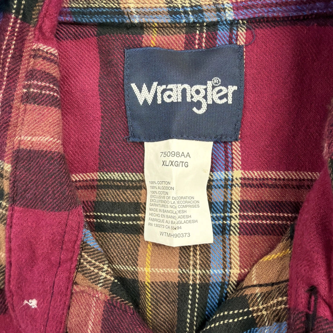 Wrangler Western Pearl Snap Shirt Size XL Plaid