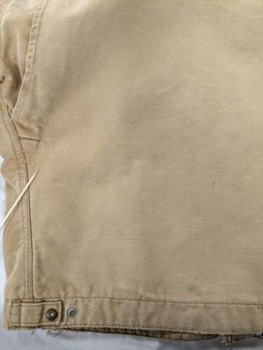 Vintage Carhartt Canvas Detroit Work Jacket Size XL Blanket Lined Distressed