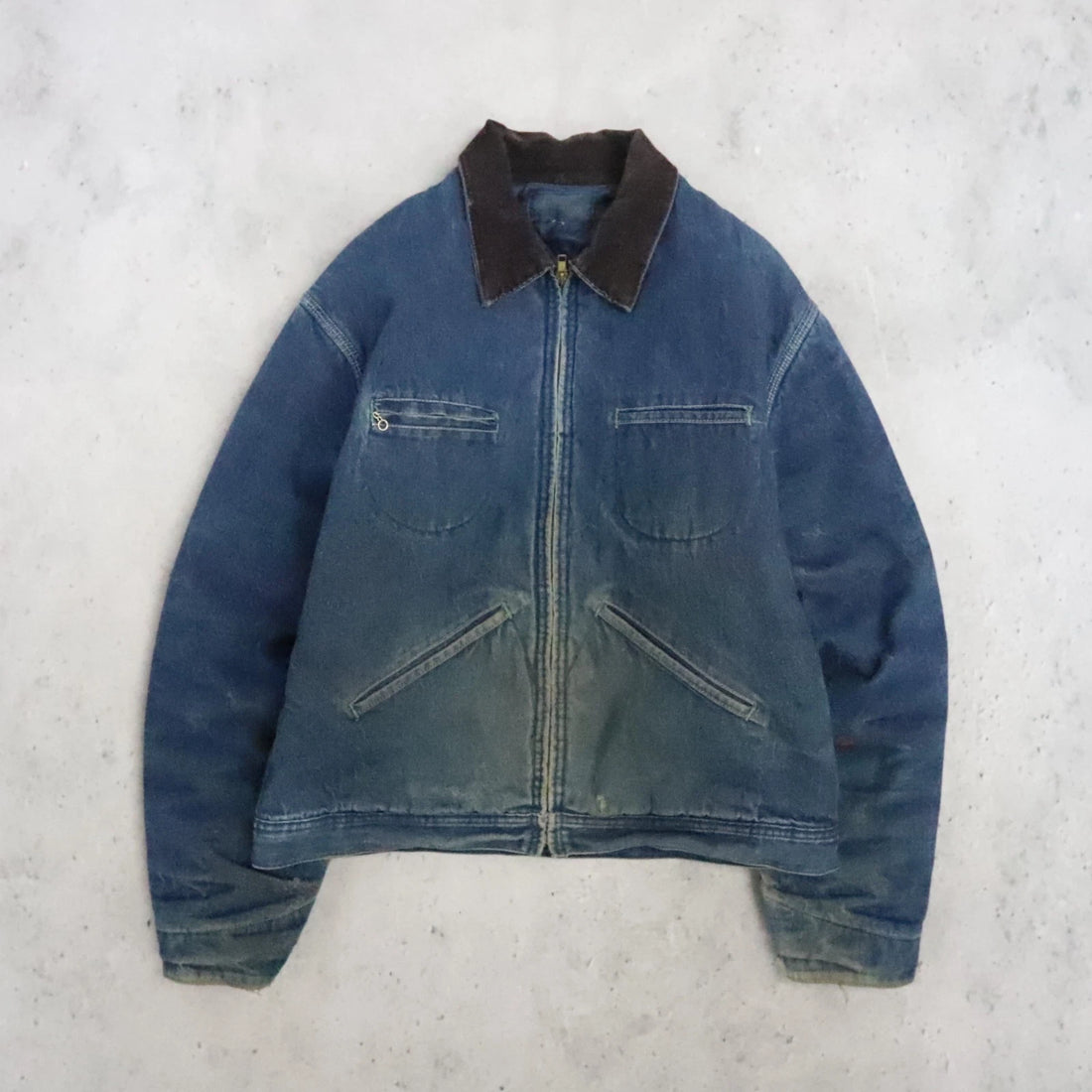Vintage Osh Kosh Denim Jacket Size Large Quilt Lined 70s