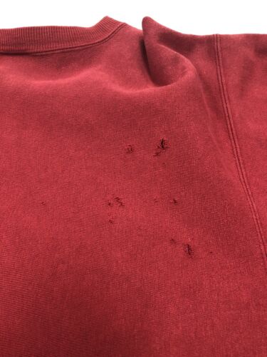Vintage Champion Reverse Weave Blank Sweatshirt Crewneck Size Large Red 90s