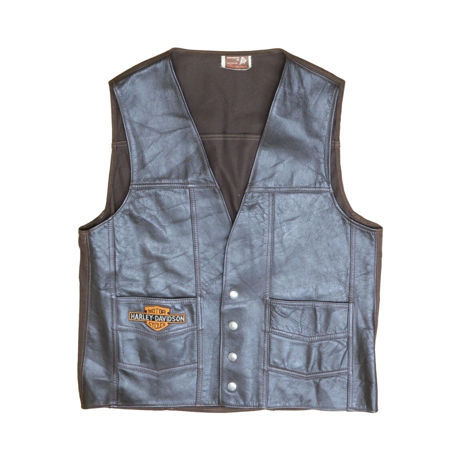 Harley davidson sleeveless hot sale leather jacket