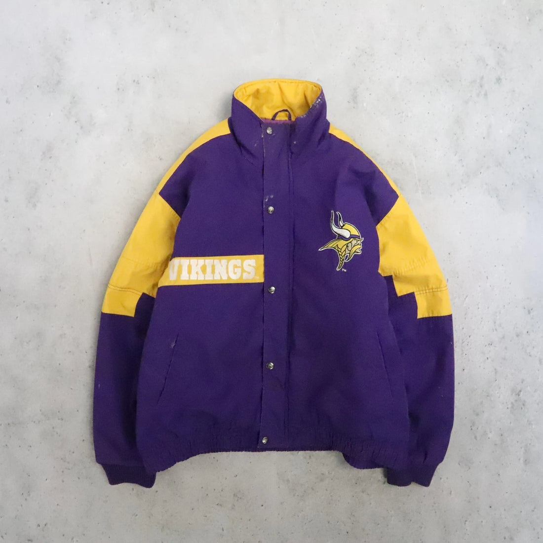 Vintage Minnesota Vikings Logo 7 Puffer Jacket Size XL NFL
