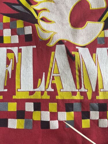 Vintage Calgary Flames Sweatshirt Crewneck Size Large 1993 90s NHL