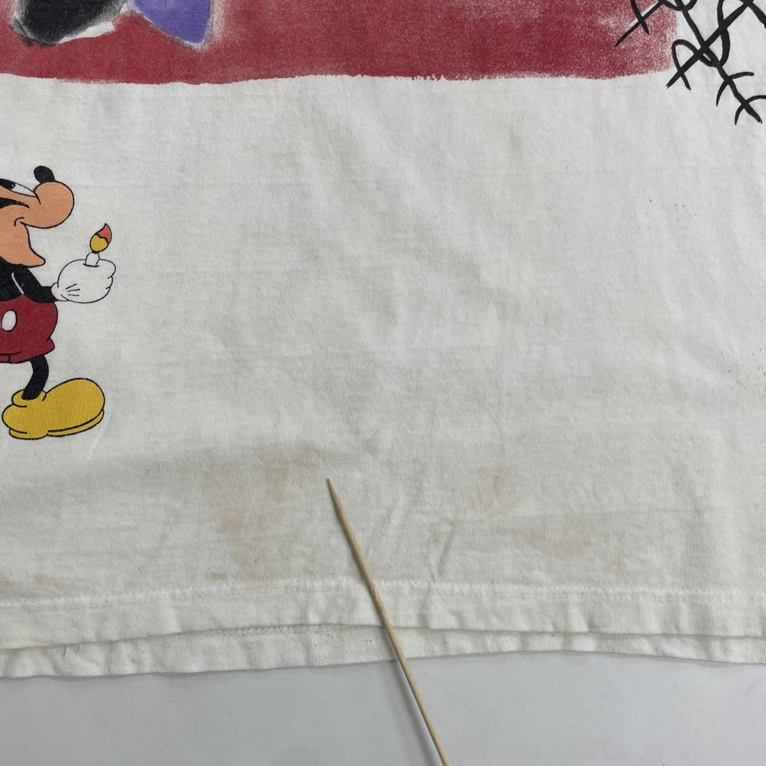 Vintage Mickey Mouse Art Painting Disney T-Shirt One Size 90s