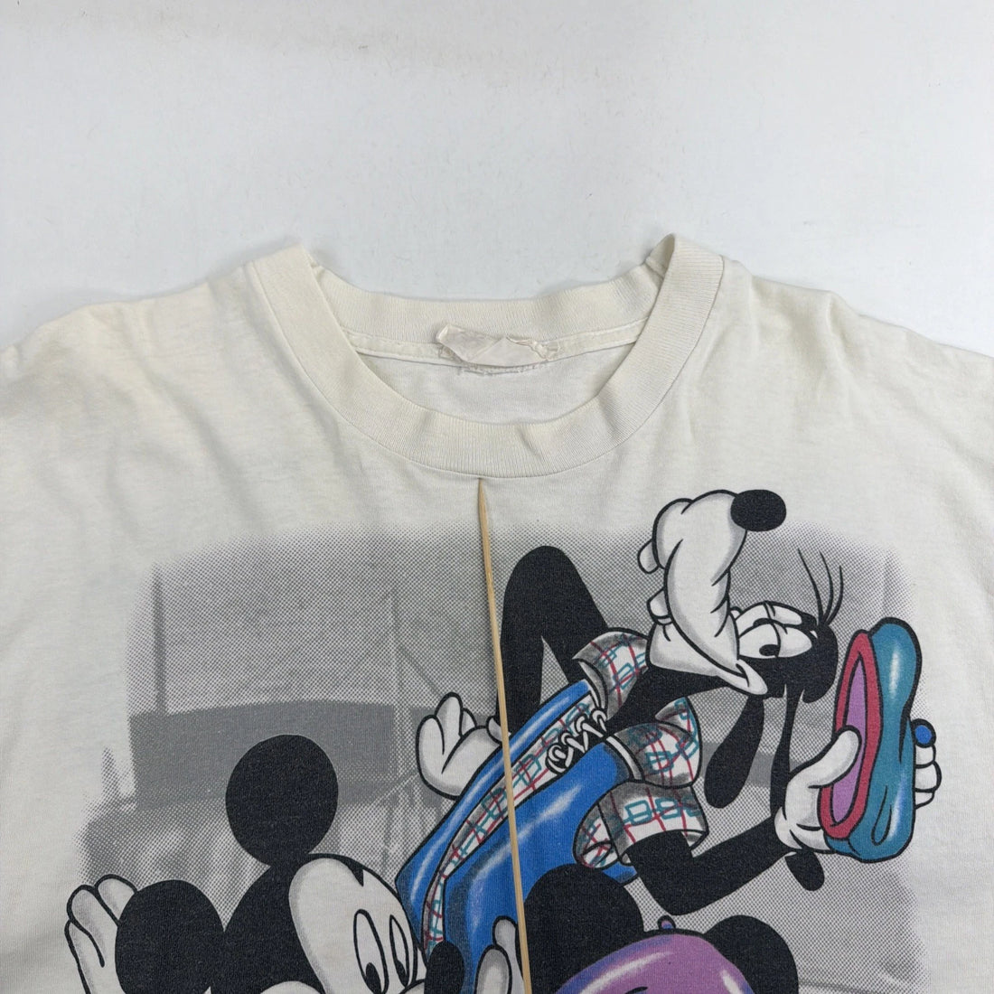 Vintage Mickey Minnie Mouse Goofy Disney T-Shirt Size XL Double Sided 90s