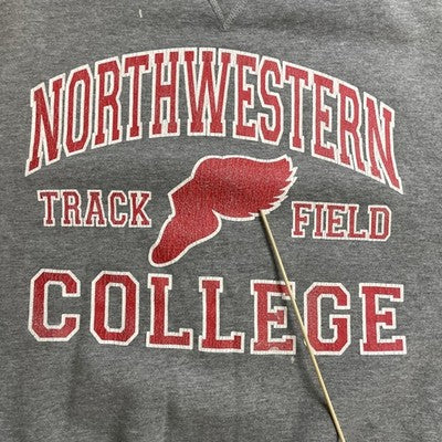 Vintage Northwestern College Track & Field Russell Athletic Sweatshirt Medium