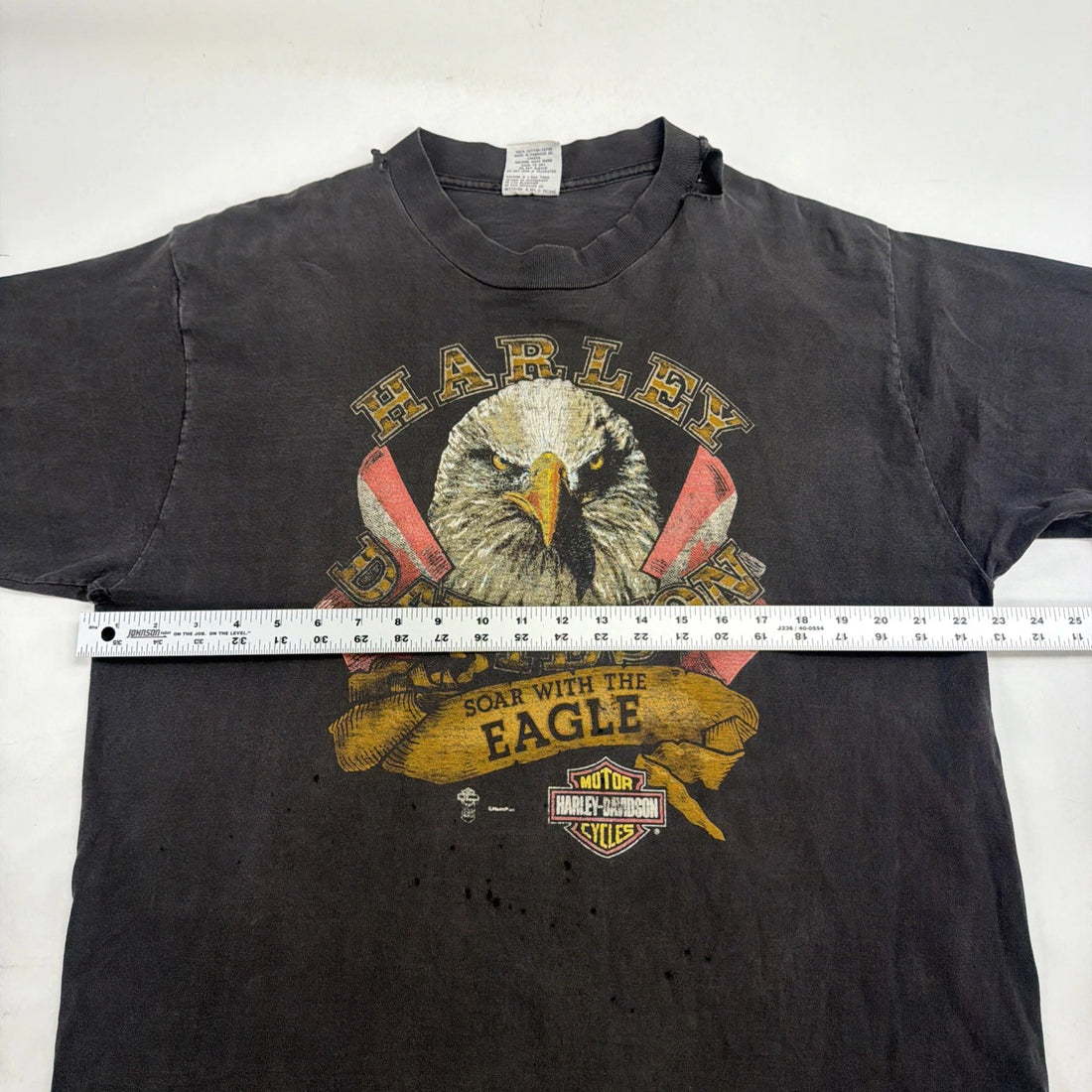 Vintage Harley Davidson Motorcycles Soar With The Eagle T-Shirt XL Distressed