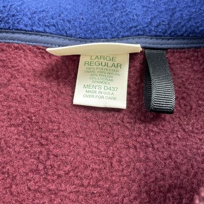 Vintage L.L. Bean Deep Pile Fleece Jacket Size Large Red