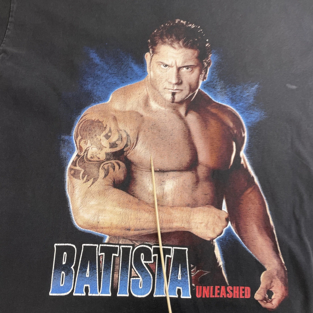 Vintage Batista Unleashed Wrestling T-Shirt Size Large WWE