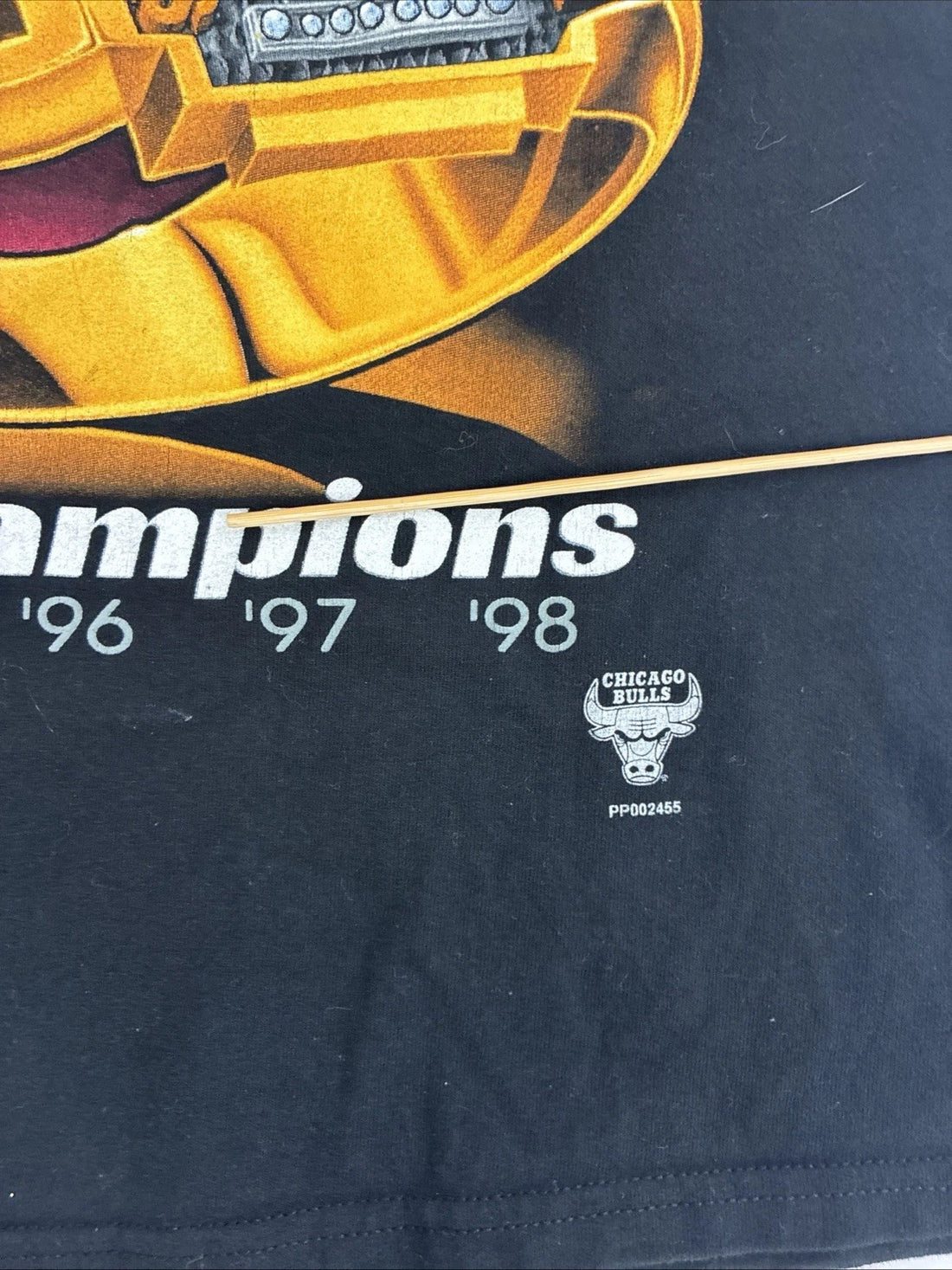 Chicago Bulls 1998 Championship Rings T-Shirt Size Medium NBA