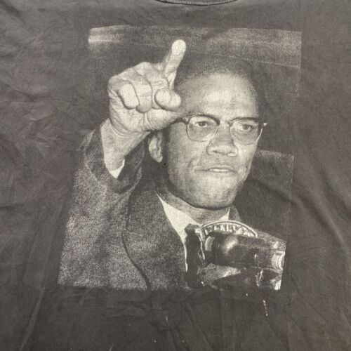 Vintage Malcolm X Quote T-Shirt Size 2XL Black Activism Politics Protest