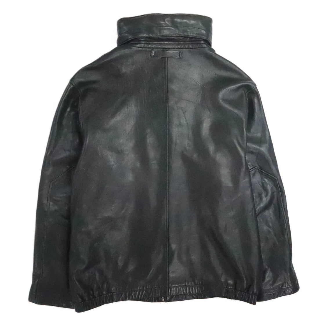 Nautica Leather Coat Jacket Size 48 Black