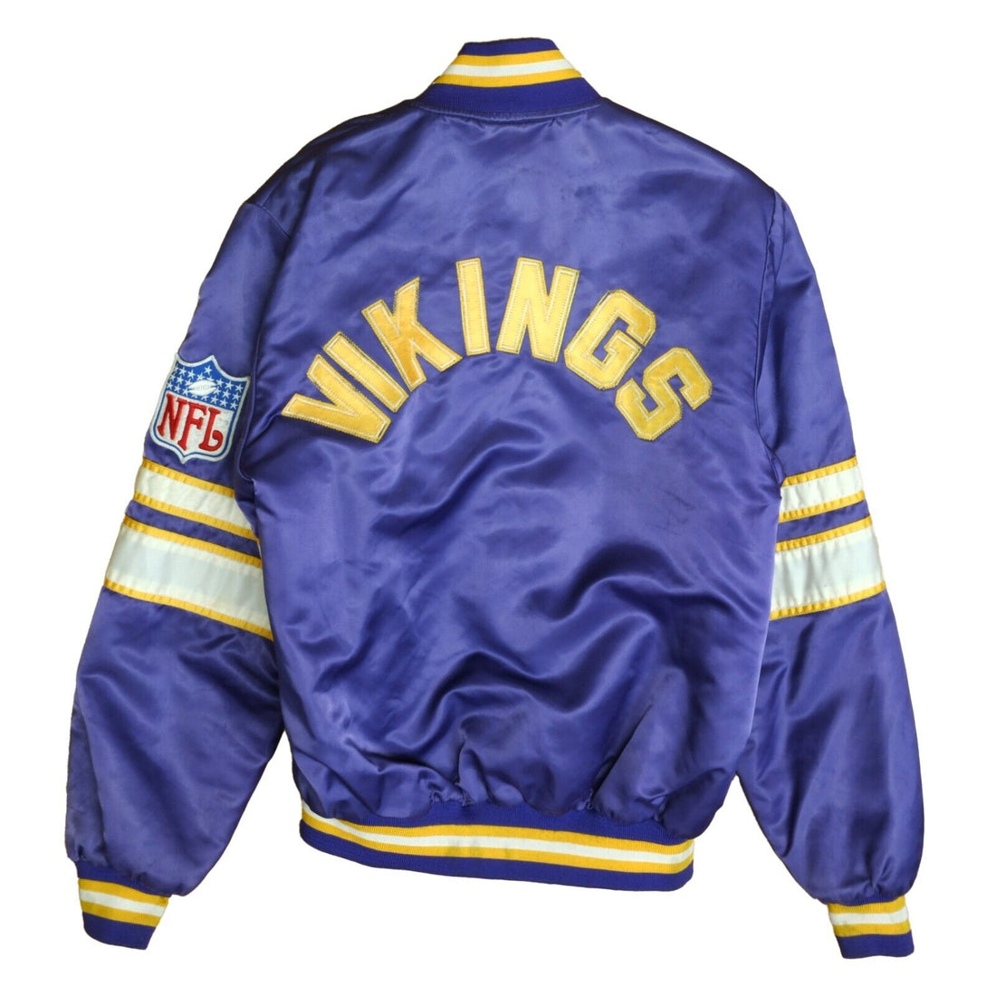 Vintage Minnesota Vikings Satin Bomber Jacket Size Small NFL
