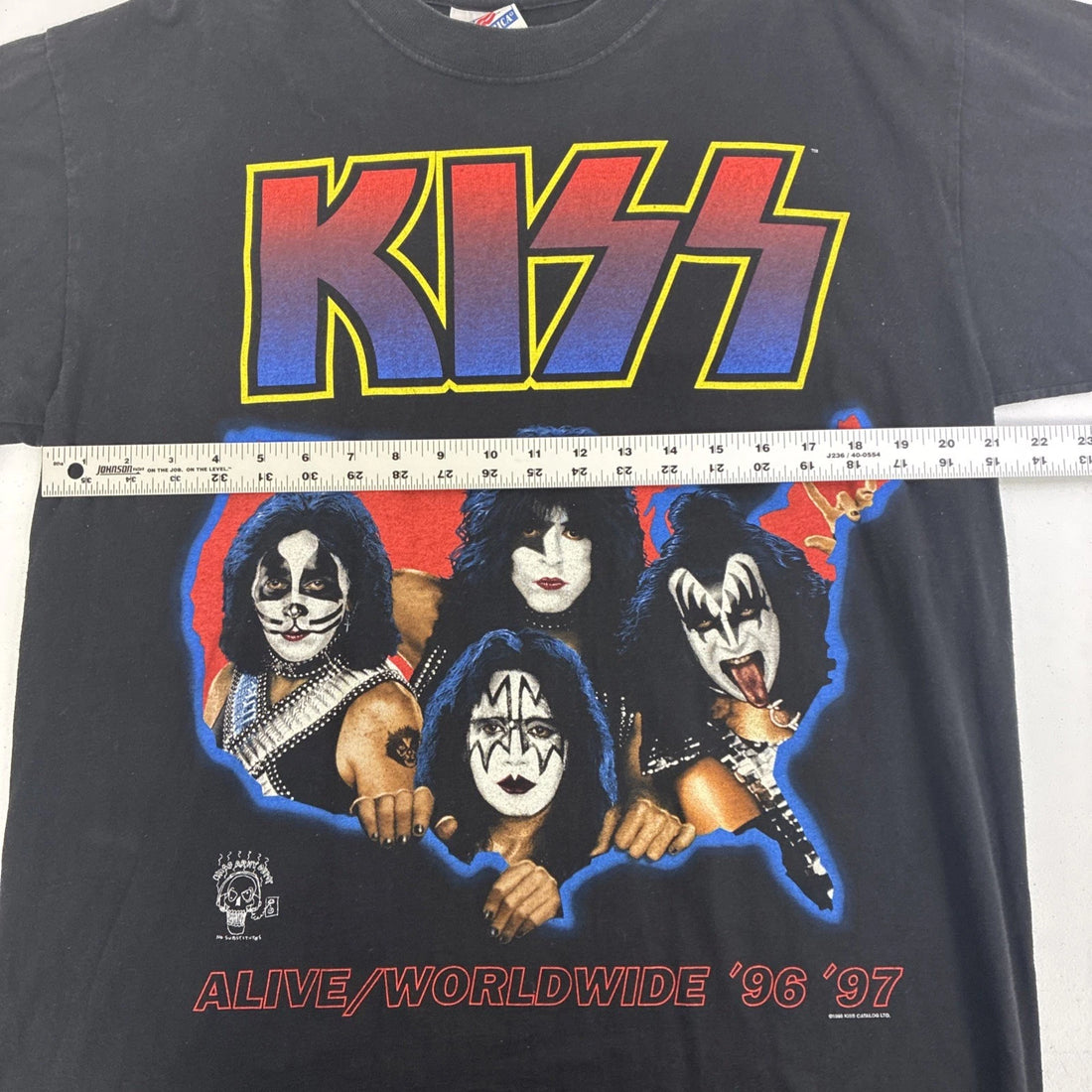 Vintage Kiss Rock & Rule The World Alive/Worldwide 96 97 Tour T-Shirt XL 90s