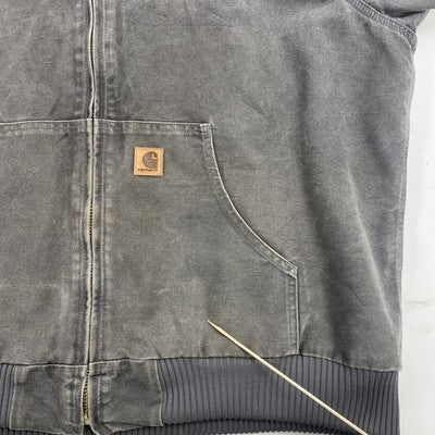 Carhartt Canvas Active Bomber Work Jacket Size 2XL Tall Gray