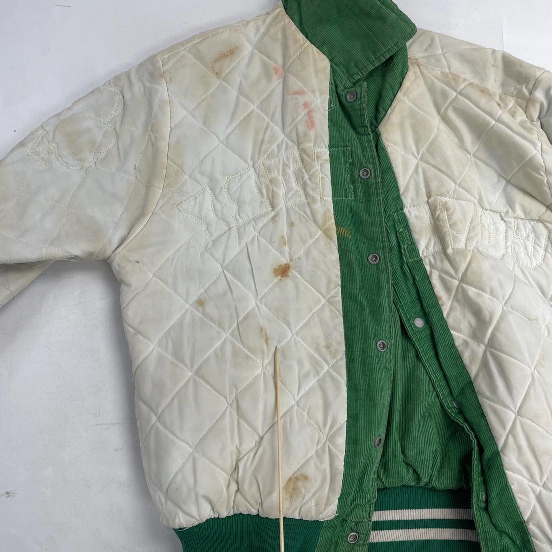 Vintage Coventry Basketball Champs Corduroy Bomber Jacket Size Small 80s