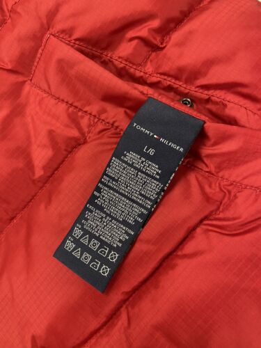 Vintage Tommy Hilfiger Reversible Puffer Vest Jacket Size Large Red Blue