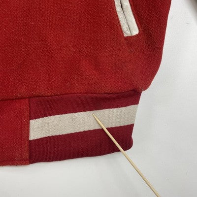 Vintage Detroit Red Wings Shain Wool Varsity Jacket Size Medium 90s NHL