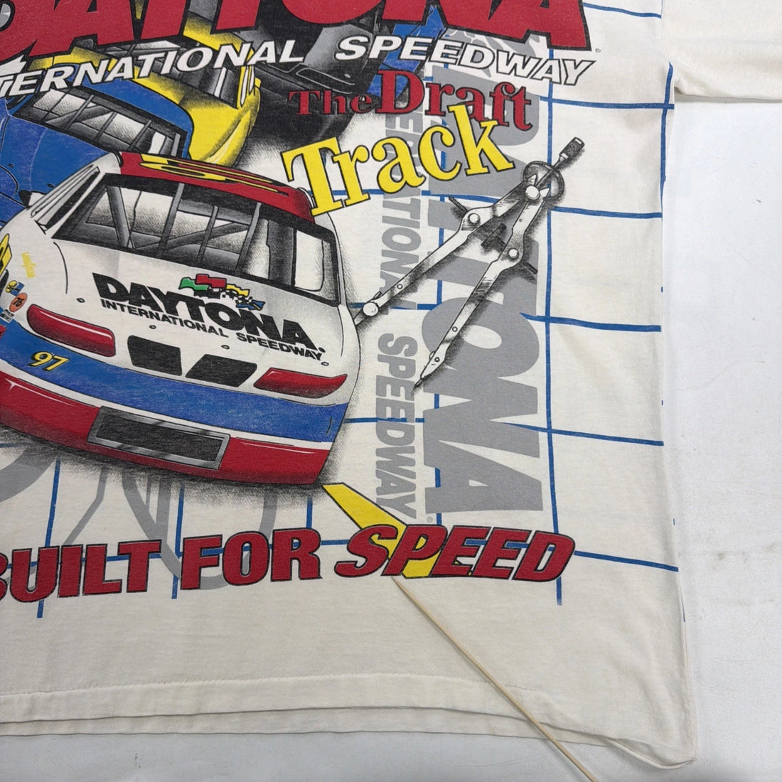 Vintage Daytona International Speedway Draft Track Racing T-Shirt XL AOP