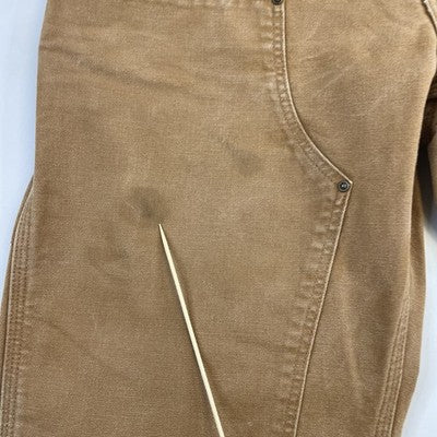 Carhartt Canvas Carpenter Double Knee Work Pants Size 38 X 30 Brown