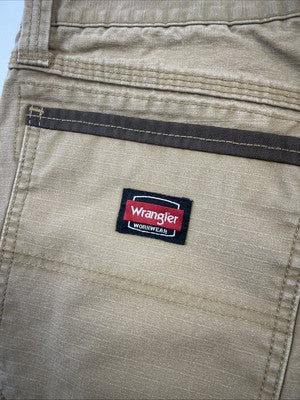 Wrangler Cargo Carpenter Work Pants Size Medium Brown