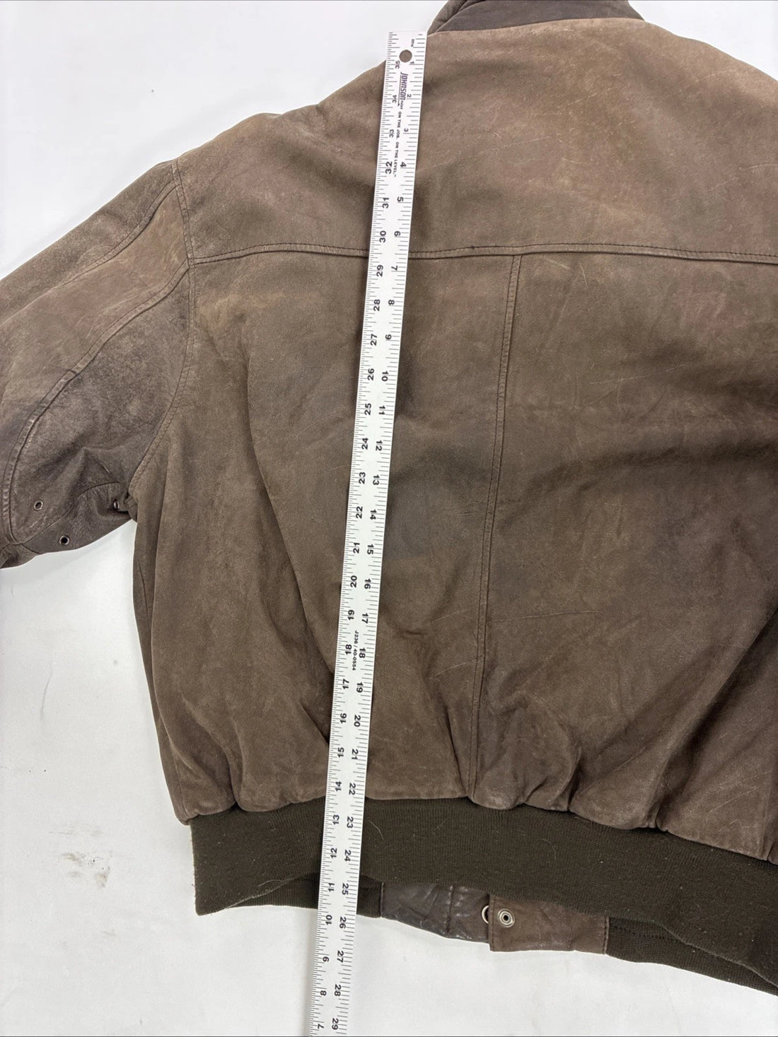 Vintage Hunt Club Leather Bomber Jacket Size 44