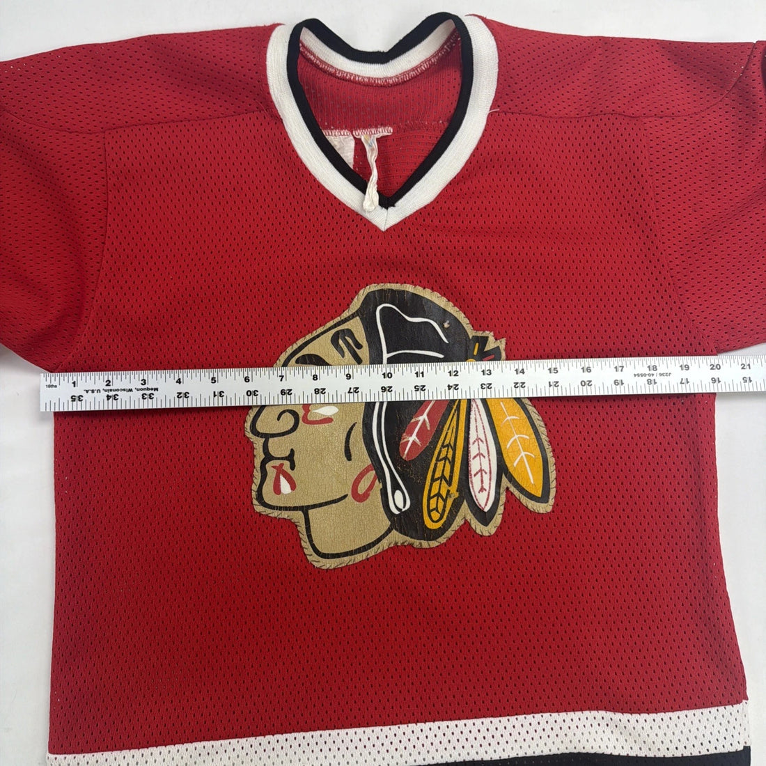 Vintage Chicago Blackhawks Mesh Hockey Jersey Size Small NHL
