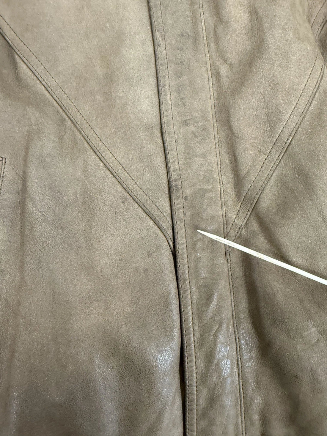 Leather Bomber Jacket Size Medium Brown