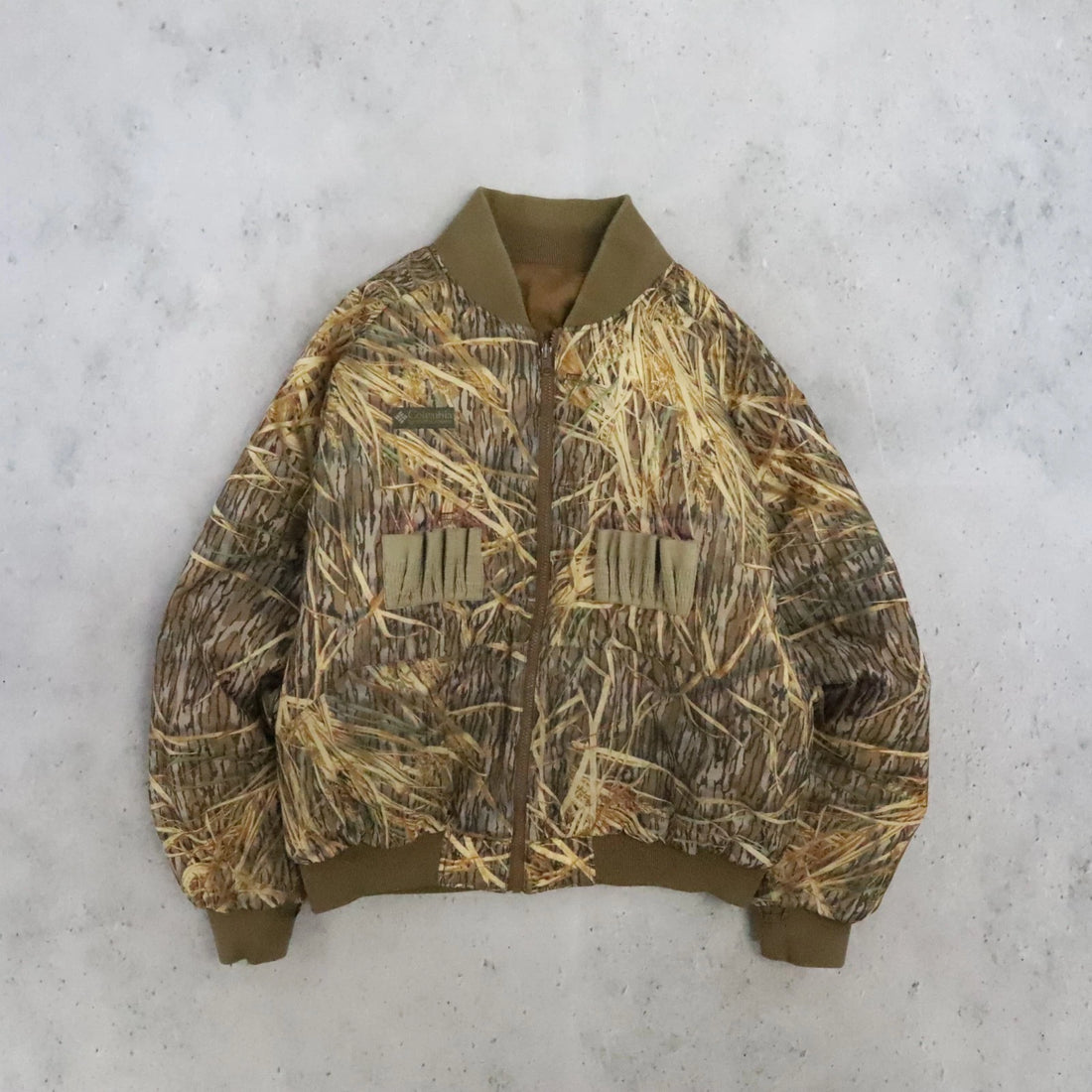 Columbia Shadow Grass Camo Hunting Bomber Jacket Size Large Reversible