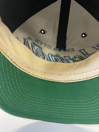 Vintage Charlotte Hornets Black Dome Wool Script Snapback Hat OSFA 90s –  Throwback Vault