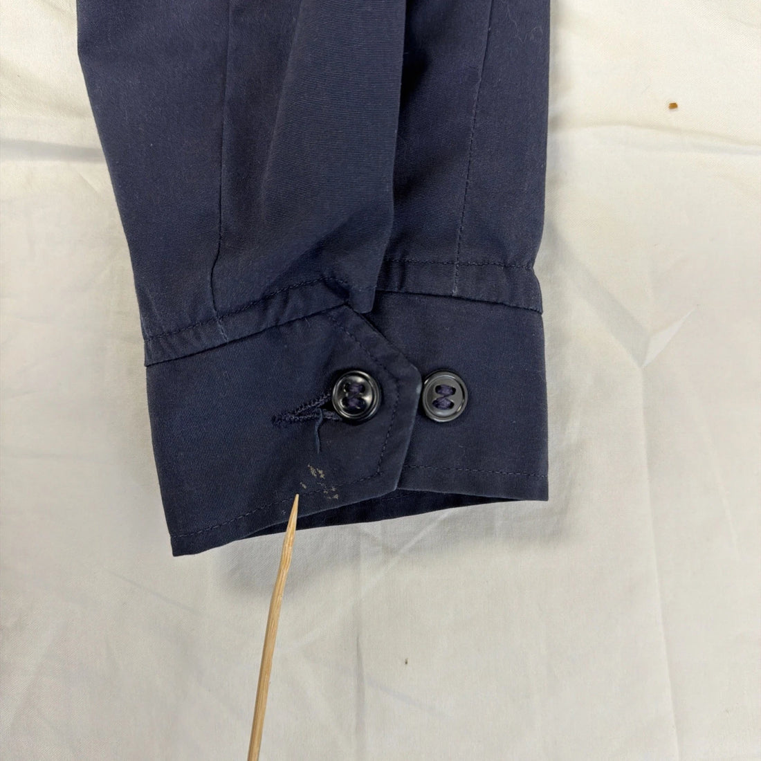 Vintage Vanderbilt Shirt Lightweight Jacket Size 40R Blue Army Military