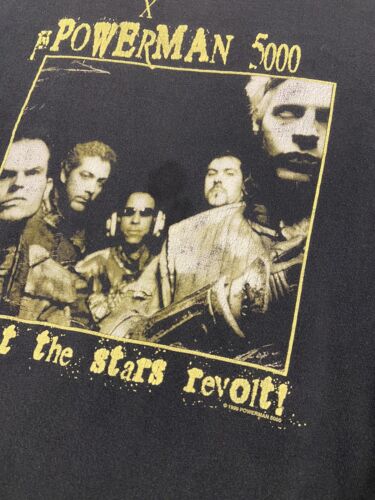 Vintage Powerman 5000 Tonight The Stars Revolt T-Shirt Large Band Tee 1999 90s