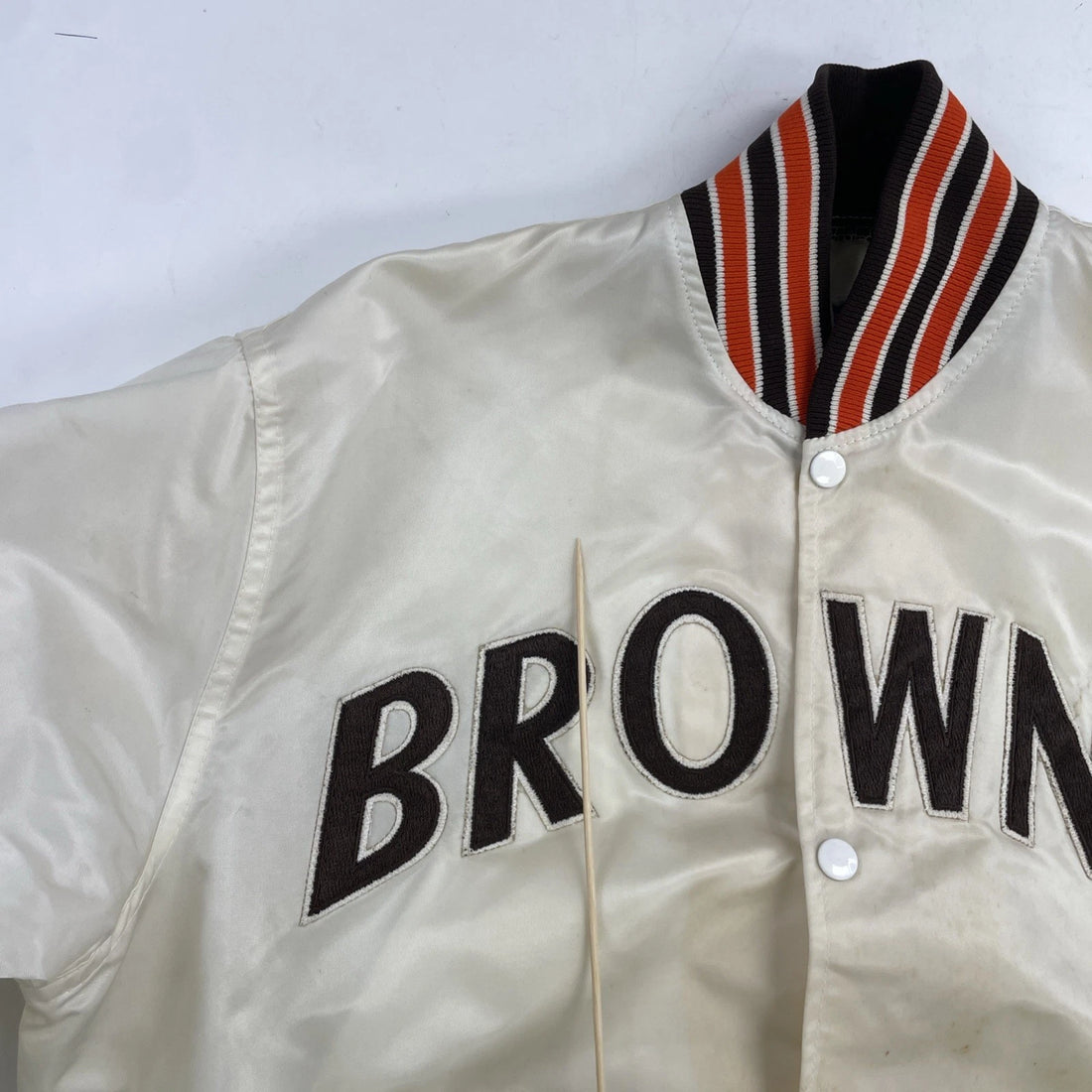 Vintage Cleveland Browns Starter Satin Bomber Jacket Size Large NFL