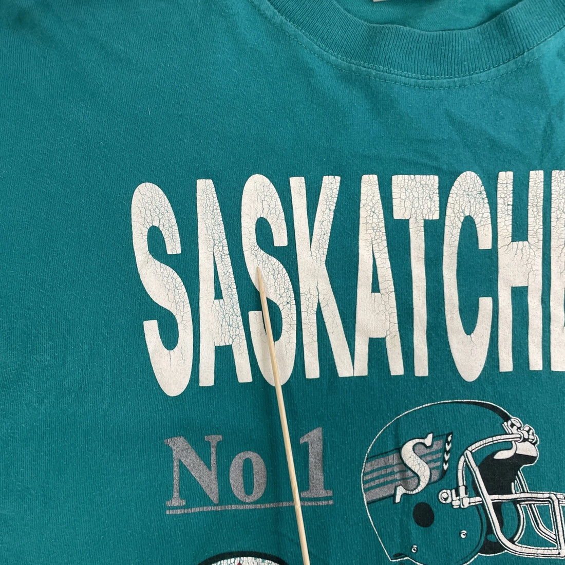 Vintage Saskatchewan Roughriders T-Shirt Size Large 1989 80s CFL
