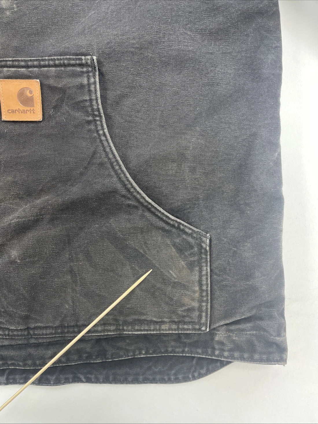 Carhartt Canvas Work Jacket Size XL Sherpa Lined C61 BLK