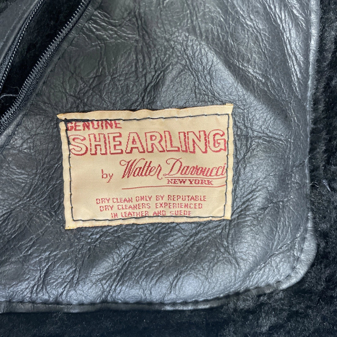 Vintage Walter Davoucci Shearling Leather Coat Jacket Womens Size XL