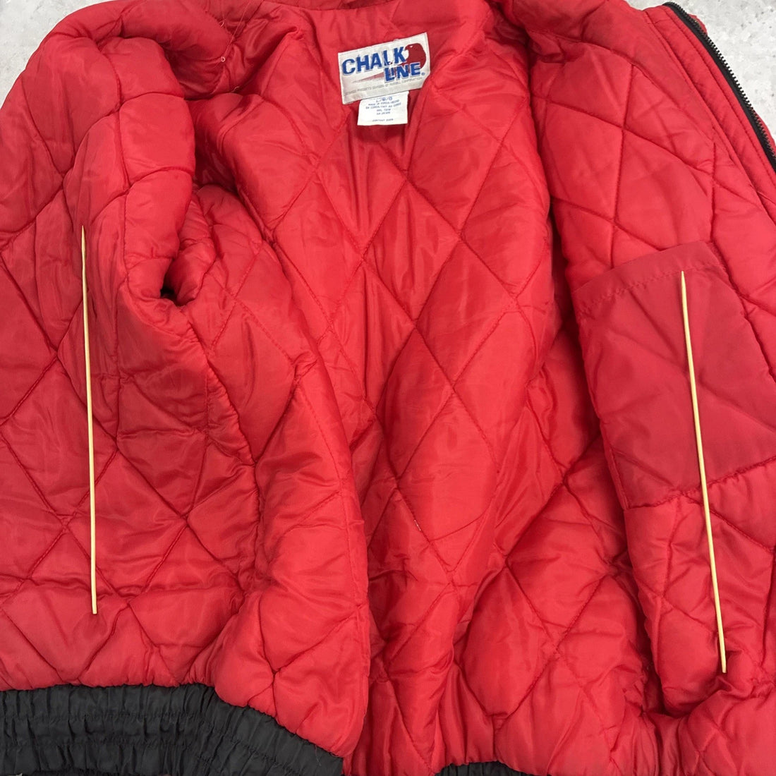 Vintage Chicago Bulls Chalk Line Puffer Jacket Large NBA